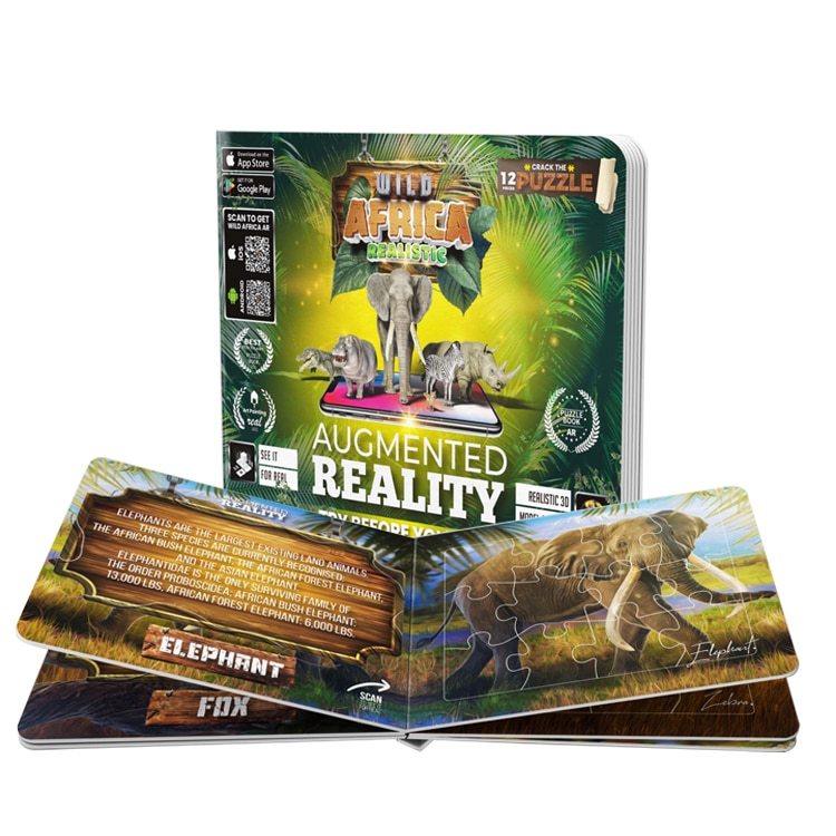 AR Dinosaur Cardboard puzzle book