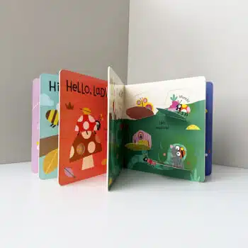 Livre à feuillets mobiles en carton pour l'apprentissage des enfants