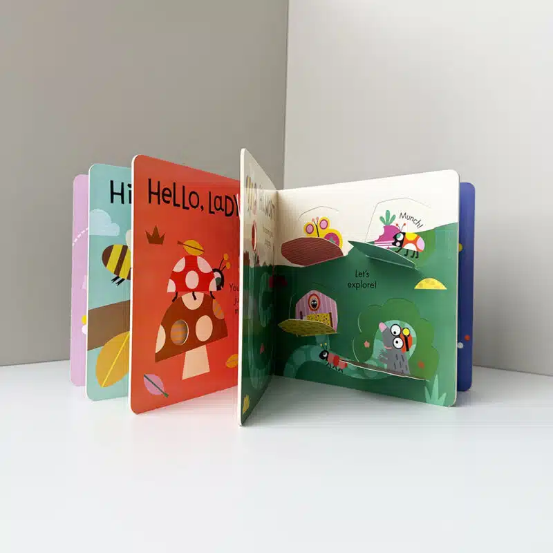 Livre à feuillets mobiles en carton pour l'apprentissage des enfants