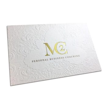 Cartes à gaufrer en papier de luxe personnalisées
