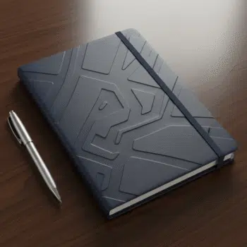 Custom Debossed PU Leather Corporate Meeting Notebook