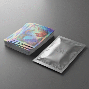 Packs de boosters de jeux de cartes à collectionner personnalisés avec feuille holographique