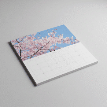 Calendario mensual personalizado cosido a caballete