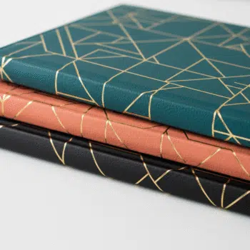 Hardcover Faux Leather Bullet Journal with Gold Foil Stamping