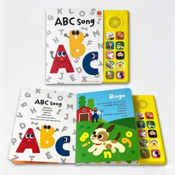 Libro de lectura y sonido con canciones en inglés