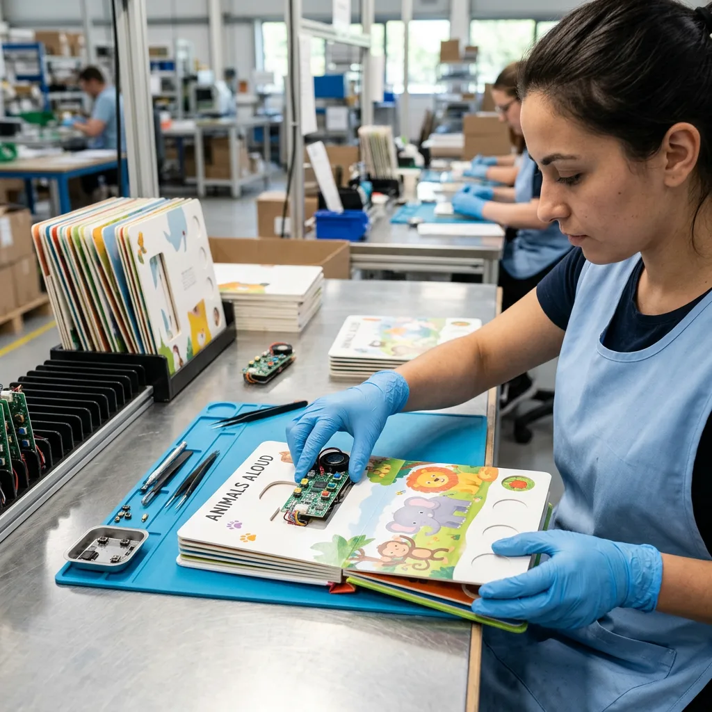 Assembly process for a custom children’s sound board book