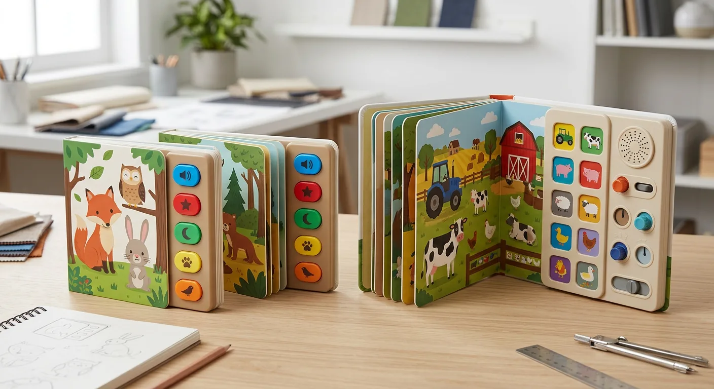 Children’s sound book prototypes with different button configurations