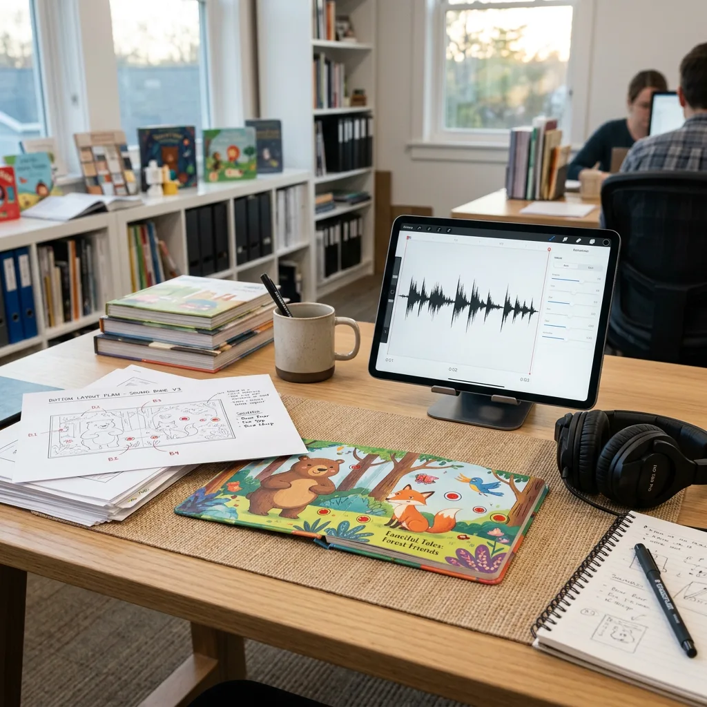 Audio and button planning for a children’s sound book
