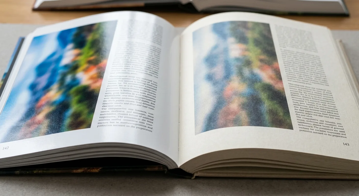 Coated and uncoated paper samples for printed books