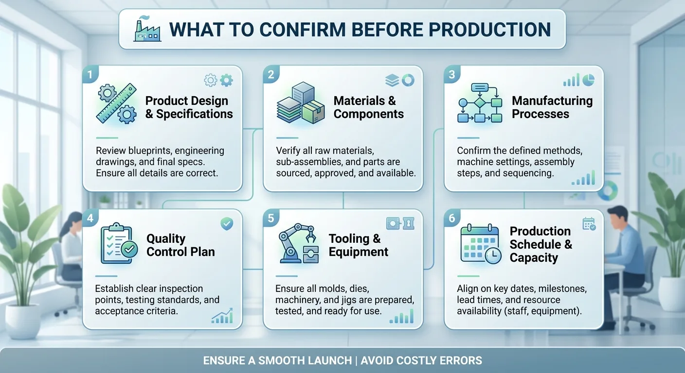 What to Confirm Before Production