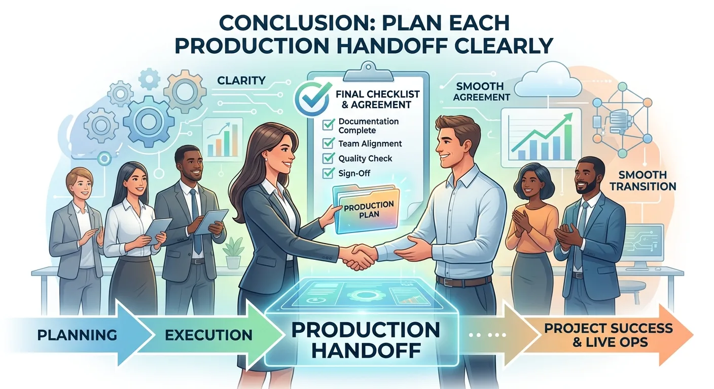 Conclusion: plan each production handoff clearly