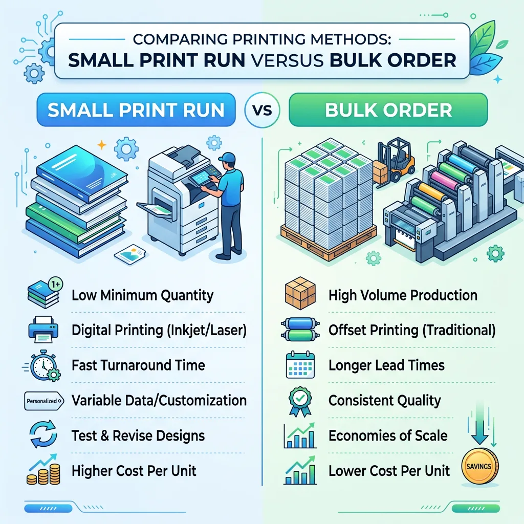 Small Print Run Versus Bulk Order