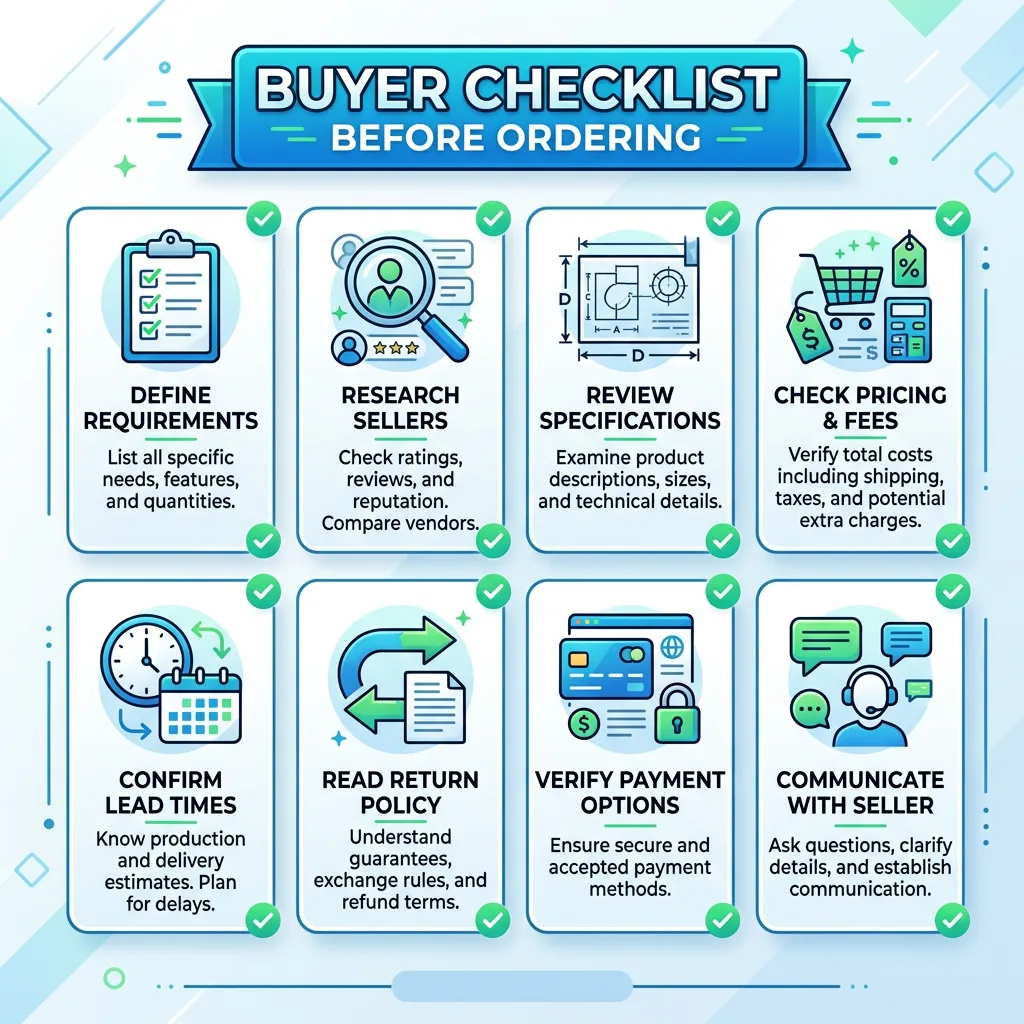 Buyer Checklist Before Ordering