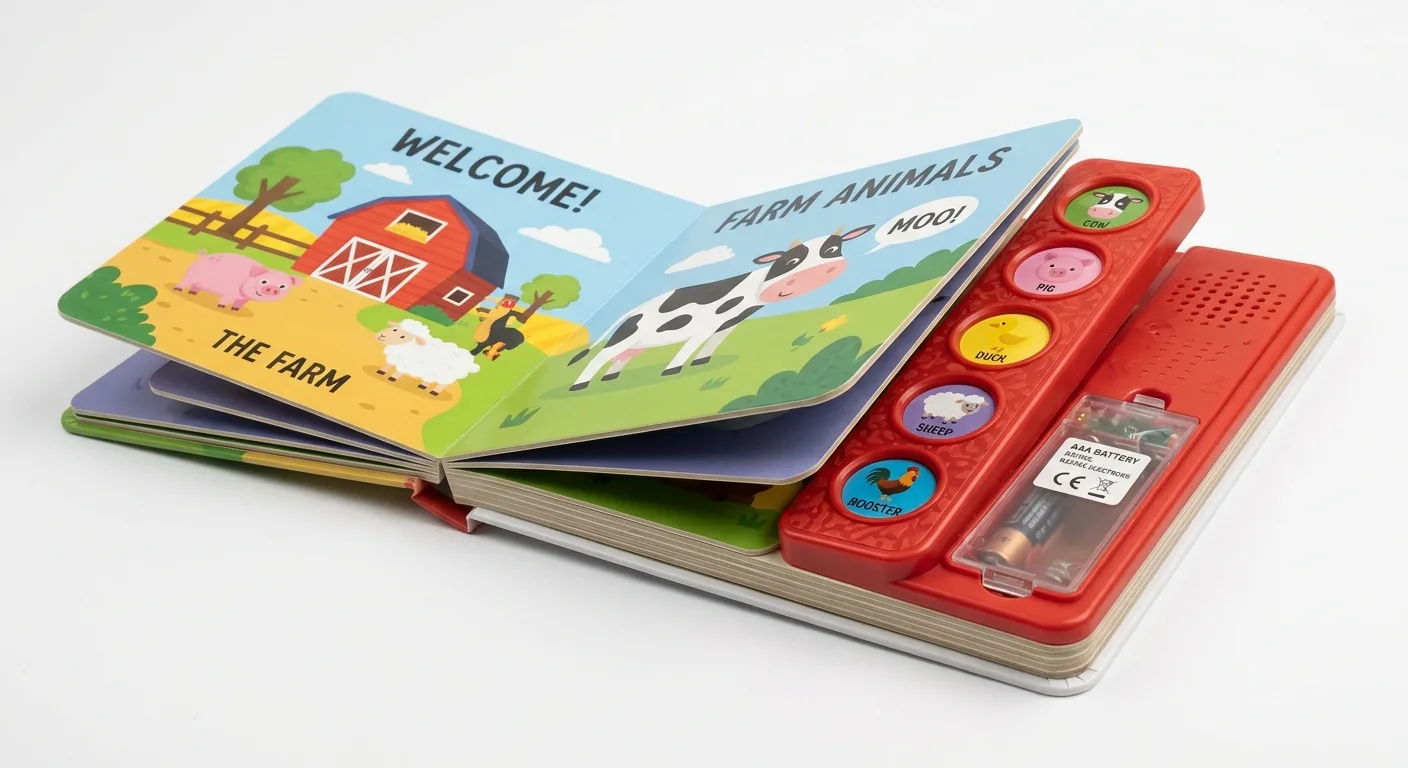 Durable board construction for a children's sound book