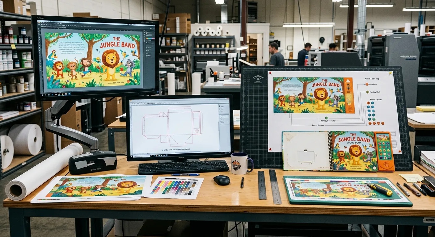 Prepress and proofing materials for custom sound book production