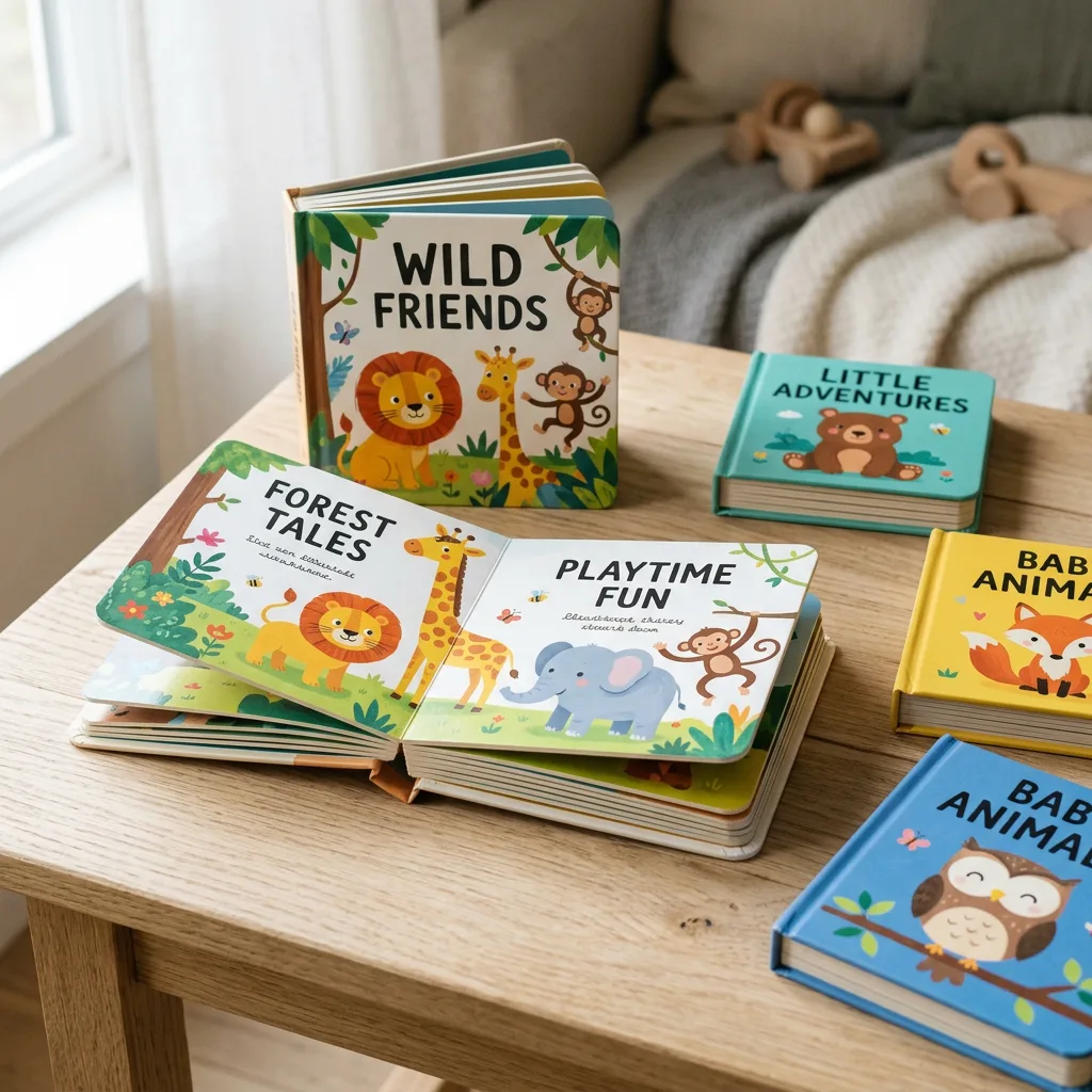 Children's board books with thick pages and rounded corners