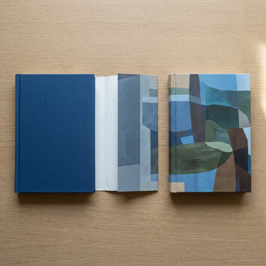 Comparison of a removable dust jacket and an integrated printed case cover