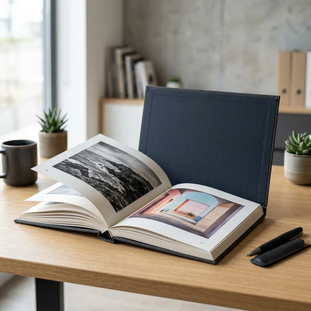 Premium hardcover book with rigid case cover