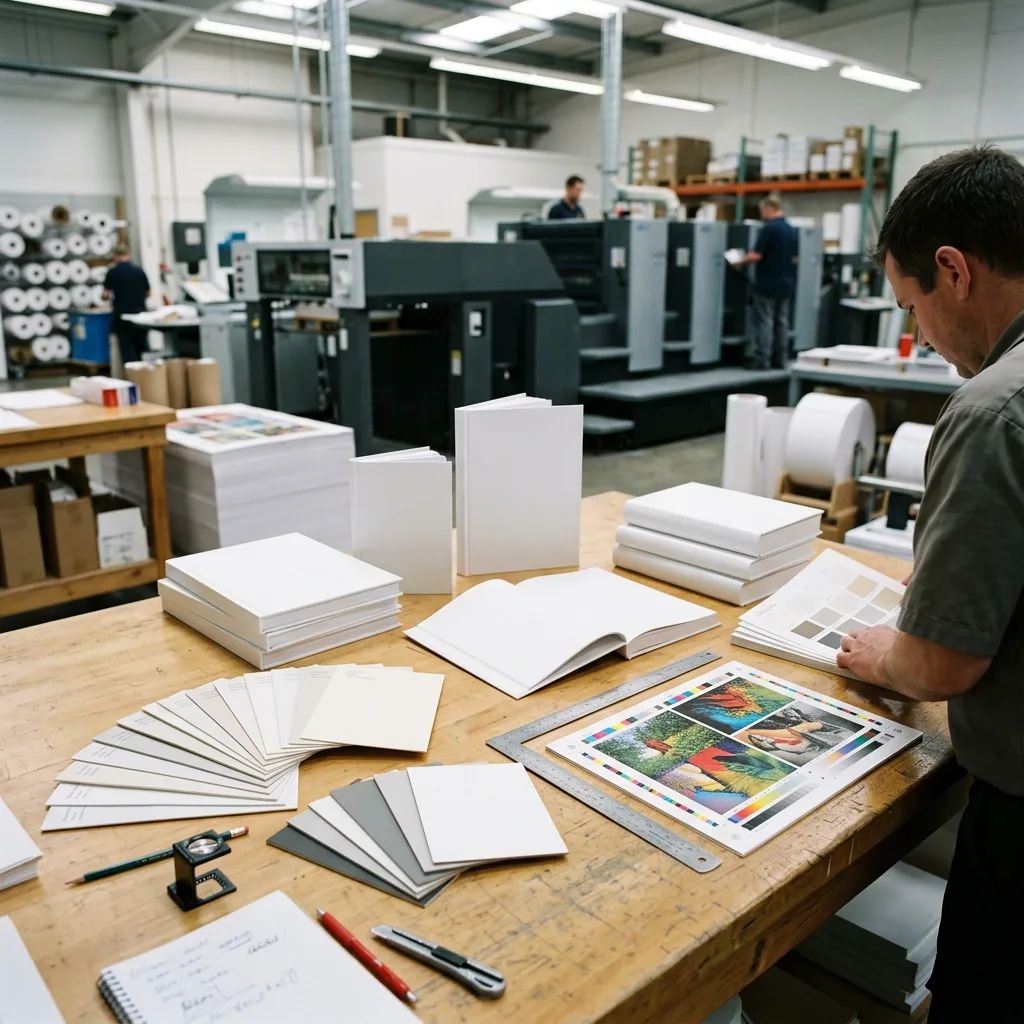 Book printing materials used for production planning