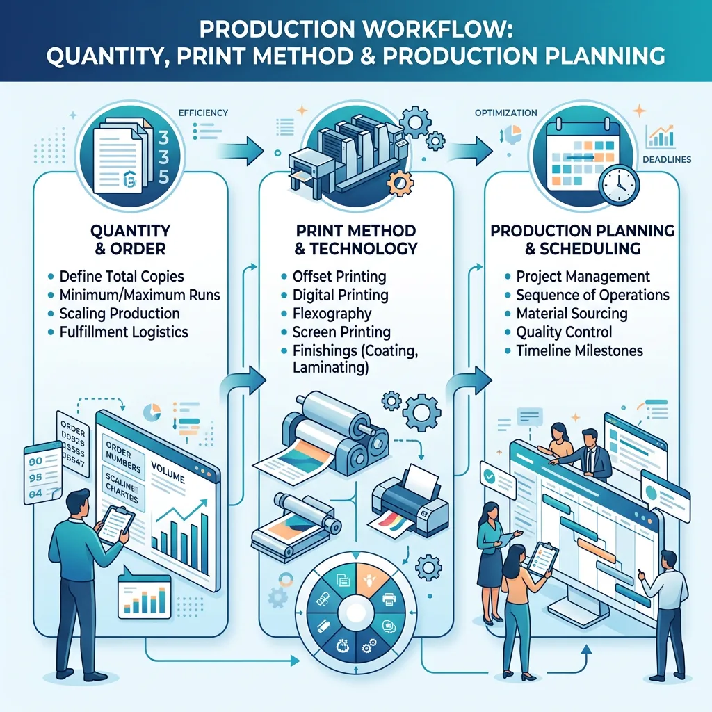 Quantity, Print Method and Production Planning