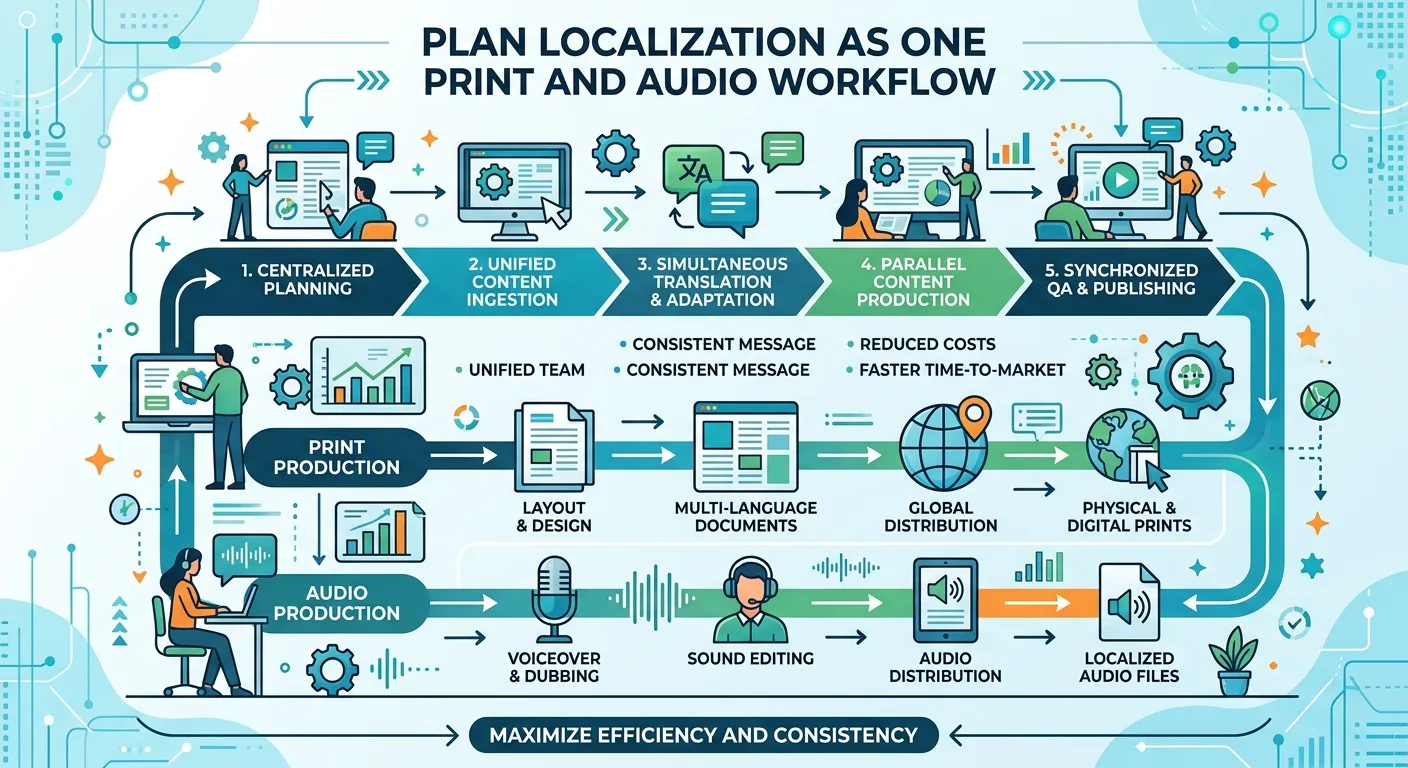 Plan Localization as One Print and Audio Workflow
