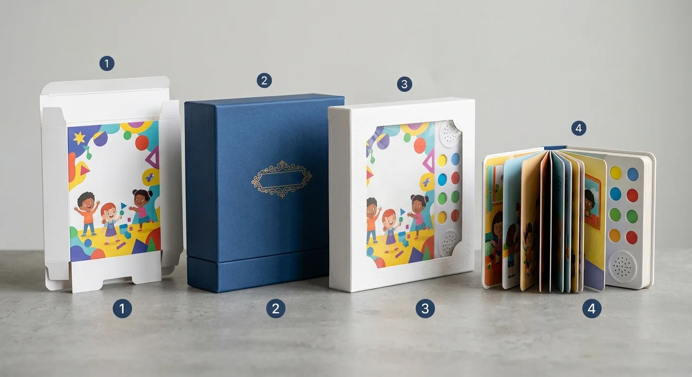 Retail carton formats suitable for children's sound books