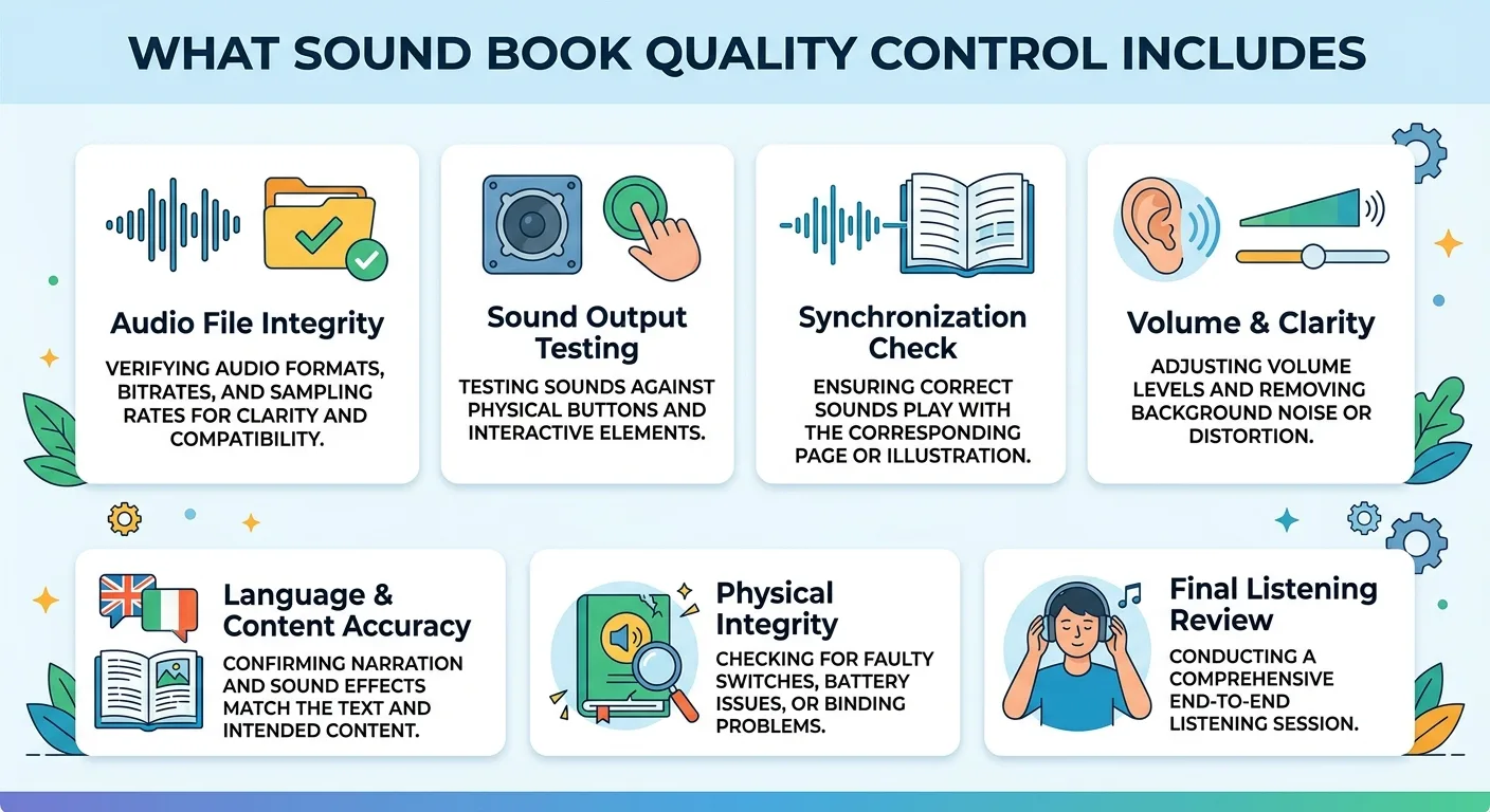 What Sound Book Quality Control Includes