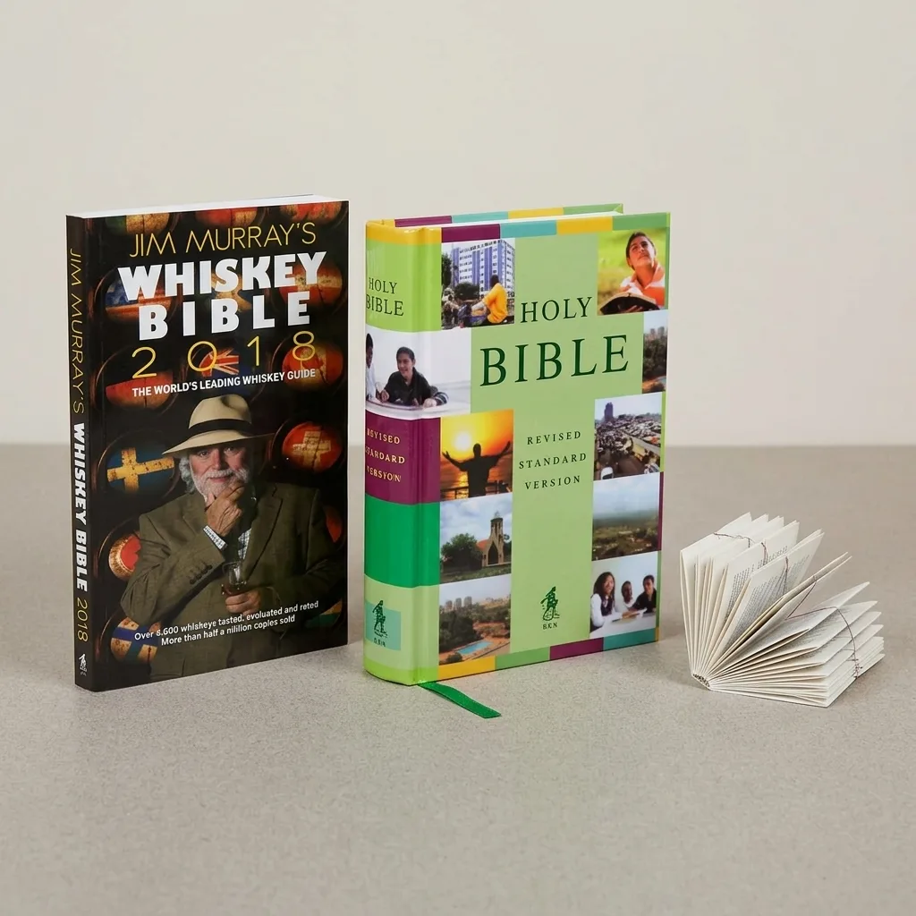 Examples of perfect bound, sewn text-block, and casebound Bible construction