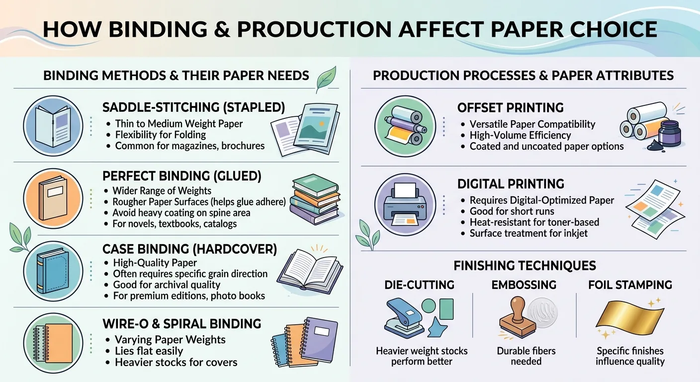 How Binding and Production Affect Paper Choice