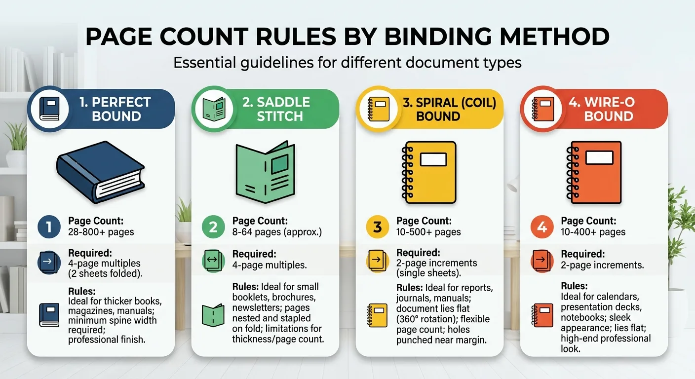 Page Count Rules by Binding Method
