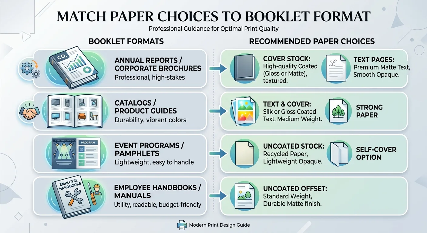 Match Paper Choices to Booklet Format