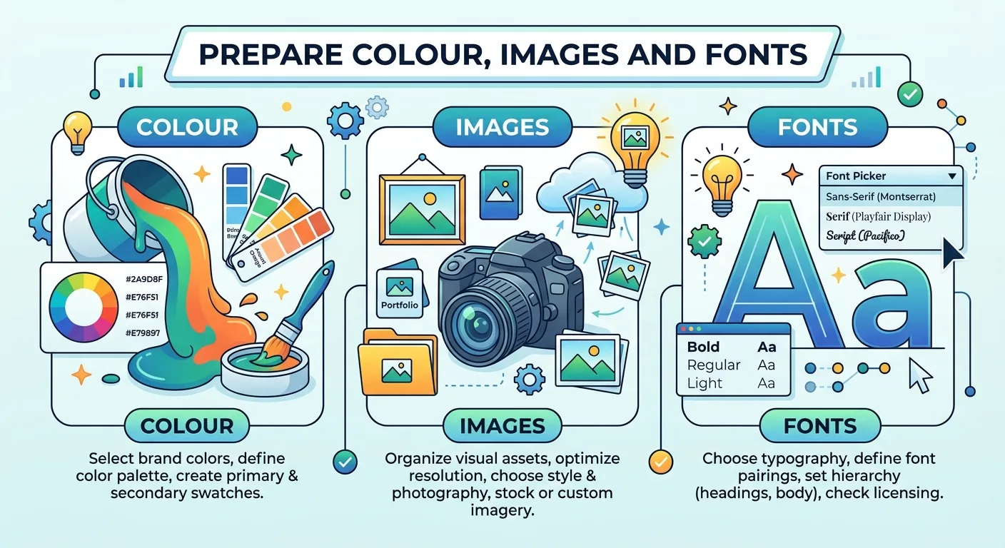 Prepare Colour, Images and Fonts