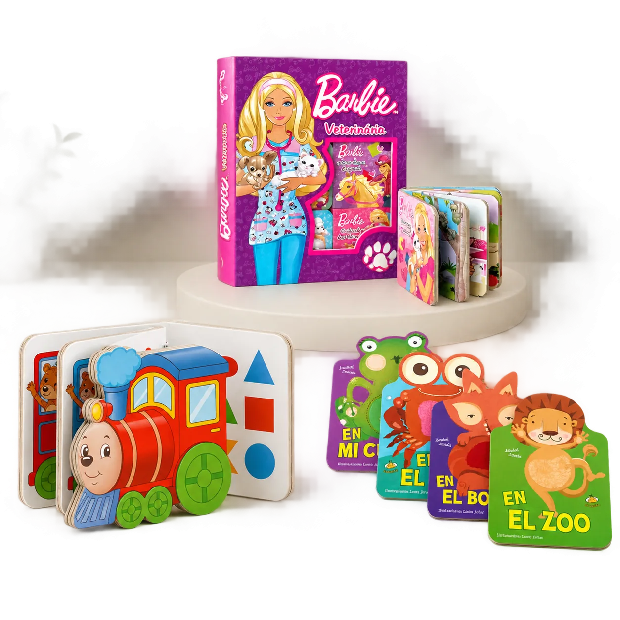 Three board book product formats for comparing shaped book options