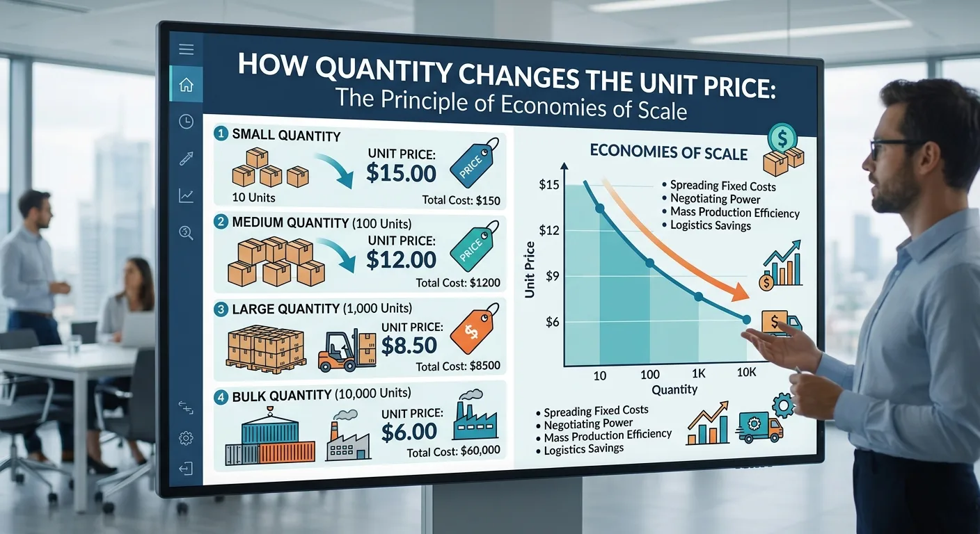 How quantity changes the unit price