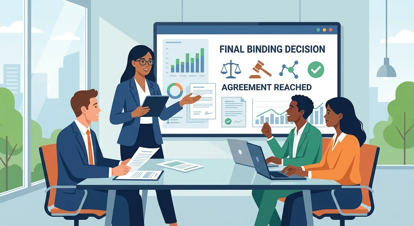 Make the final binding decision