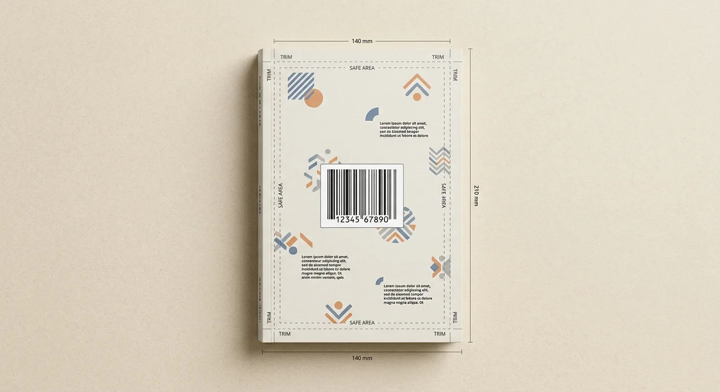 Standard lower-right placement for an ISBN barcode on a book back cover